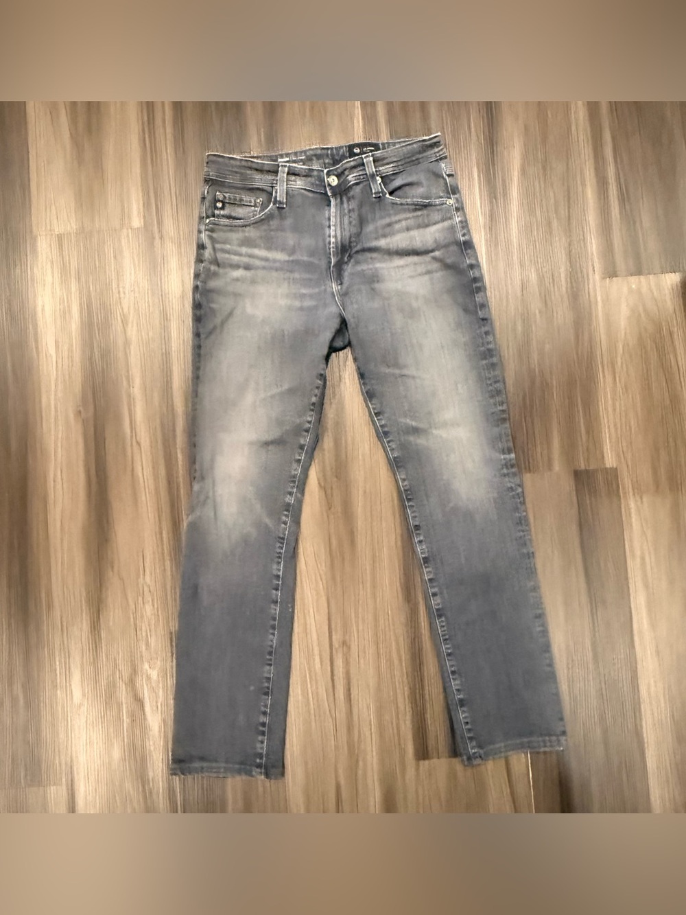 AG Adriano Goldschmied Everett Men’s 32x32 Slim Straight Gray Jeans Italian